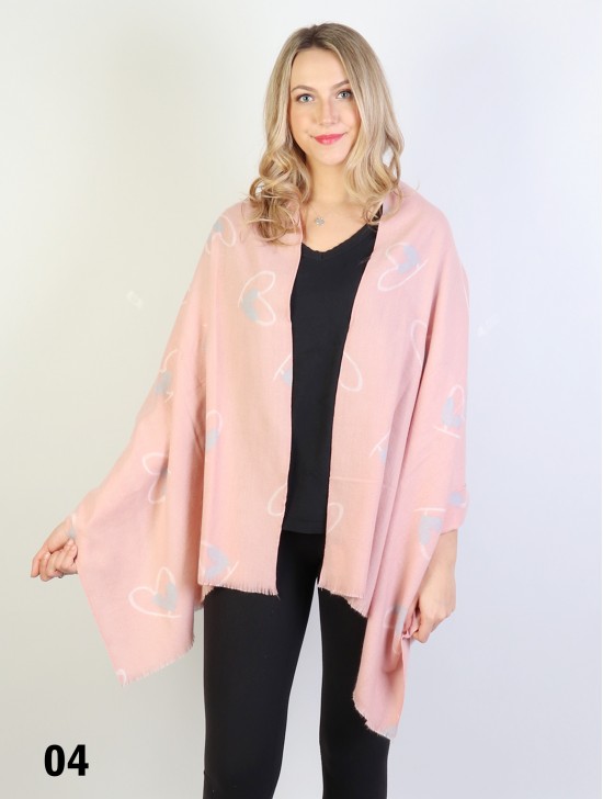 Fashion Heart Pattern Fashion Scarf